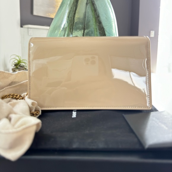 ‼️ONE LEFT! Saint Laurent Kate Wallet On Chain With Tassel Patent Leather - Picture 8 of 12